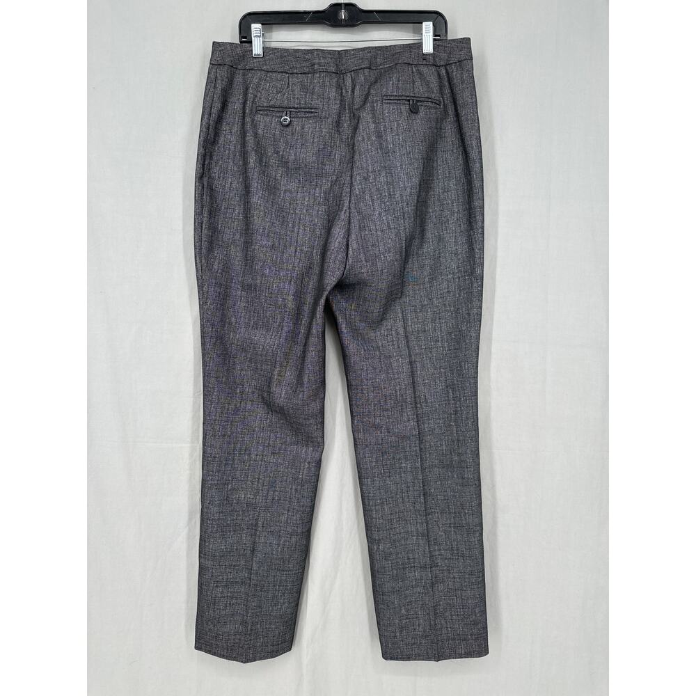 Y2K Vintage Pants Womens Large Gray Trousers Straight Leg Stretch High Rise Work - Picture 3 of 9